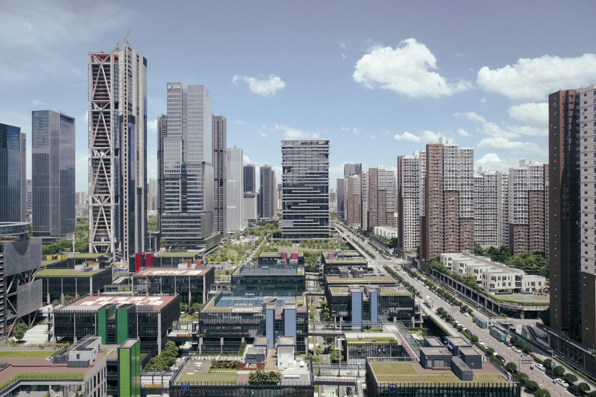 Modern city skyline representing TSFP Ventures' growth ecosystem